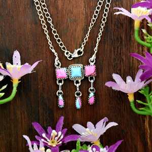 Collier en argent sterling vintage en forme de goutte d'eau couleur turquoise bonbon, bijoux fins pour femme, cadeau tendance - Product Image 6