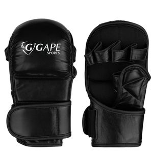 ถุงมือคาราเต้ MMA แบบสั่งทำพิเศษ หนัง PU สำหรับฝึกซ้อม ป้องกันมือด้วยเชือกผูก สำหรับศิลปะการต่อสู้ คิกบ็อกซิ่ง สีเขียว - Product Image 1