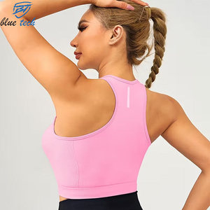 OEM Custom Women Fitness Sports Bra High Impact Sleeveless Yoga Crop <b>Top</b> Breathable Gym Workout Activewear Custom Logo Print - Product Image 5