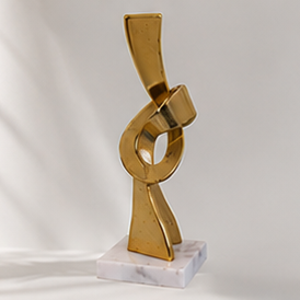 Escultura Abstracta Moderna de Latón, Forma Irregular, Decoración de Mesa, Decoración de Interiores para Sala de Estar, Arte Decorativo - Product Image 2