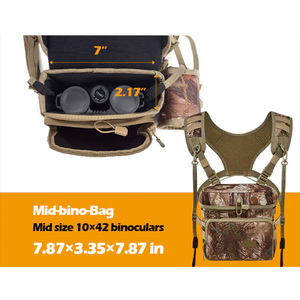 Wholesale Camo Hunting Binocular Harness Chest Pack Rangefinder Pouch Fleece-Lined Rain Cover Adjustable Straps - Product Image 5