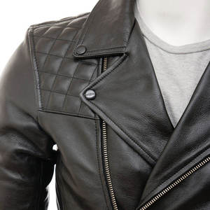 Veste en cuir pour homme, coupe ajustée, fabrication industrielle, aspect élégant, poids lourd, emballage personnalisé, veste d'hiver - Product Image 3