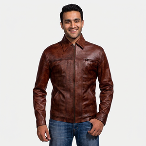 Genuine <b>Sheepskin</b> Bomber Leather <b>Jacket</b> Men Motorcycle Leather <b>Jackets</b> Multi Color Men Leather <b>jacket</b> for men - Product Image 6