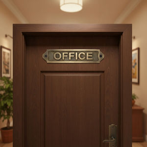 Plaque de porte moderne en métal, numéro de maison personnalisé, panneau décoratif pour entrée de restaurant - Product Image 5