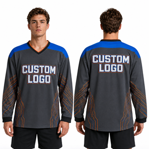Camiseta de Hockey sobre Hielo Personalizada al por Mayor, Transpirable, de Secado Rápido, de Malla de Poliéster, Uniforme Deportivo para Equipos, Práctica y Juego - Product Image 3