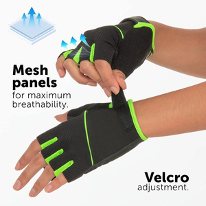 Gants de cyclisme mi-doigts personnalisés pour hommes et femmes, sport en plein air, respirants, antidérapants, compatibles avec les écrans tactiles - Product Image 4