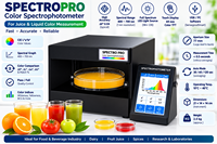Spectrophotomètre portable à écran tactile pour analyse de couleur, analyseur de laboratoire, largeur de bande spectrale 400-700 nm pour la couleur des jus et des boissons