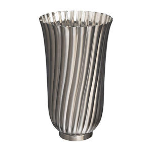 Pot de fleurs en métal scandinave contemporain avec support, pot décoratif d'intérieur pour la décoration du salon ou du bureau - Product Image 1