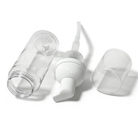 Bouteilles de shampoing pour cils en PET mousseur, cylindriques, vides, 60 ml, avec pompe pulvérisatrice pour faux cils