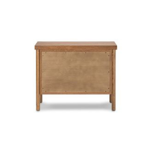 Modern Nightstand with 2 <b>Drawers</b> Made of Solid Mahogany Wood High Quality Natural Finish for Apartment & Hotel Bedroom Use - Product Image 6