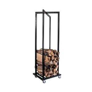 Nouveau support à bûches robuste en fer forgé, fait main, pour foyer extérieur, rangement de bûches, taille et forme personnalisables - Product Image 6