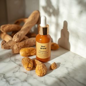 Suero Facial de Cúrcuma Hidratante Profundo con Ácido Hialurónico, Suero para el Cuidado de la Piel de Uso Diario Orgánico Chandan con Logotipo Personalizado al por Mayor ODM/OEM - Product Image 1