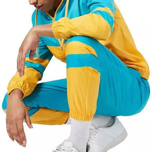 Custom Men Reversible Eco-Friendly Oversized Fit Polyester/Nylon <b>Wind</b> <b>Breaker</b> Outerwear Sets 2 1 Design Active Trackpants - Product Image 6