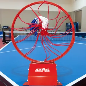 Stag Iconic Red Basketball Rim With Net Adjustable Height Court Equipment - Product Image 4