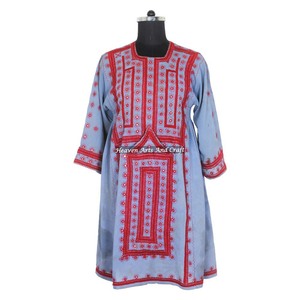 Vestido Kuchi Étnico Tribal Balochi Auténtico Hecho a Mano, Modelo BDR083, de Algodón con Manga Larga y Técnica de Bordado, el Mejor Bordado a Mano - Product Image 4