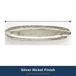 Bandeja de Servicio Ovalada Moderna de Metal Martillado, Ecológica y Duradera, con Diseño de Recogedor de Alimentos de Aluminio para Decoración del Hogar - Product Image 5