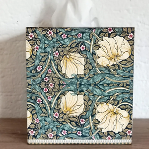 Funda para caja de pañuelos William Morris Pimpernel, decoración floral de lujo para el hogar, decoración Cottagecore para baño y dormitorio de blossom craft india - Product Image 6