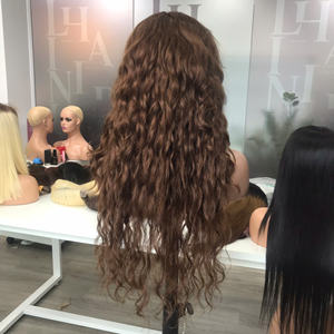 Texture de vague naturelle couleur marron belle perruque de cheveux humains 100% perruque de cheveux humains prix usine Super Double dessiné - Product Image 3