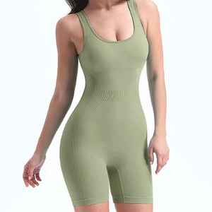 Women's Yoga <b>Bodysuit</b> Slimming Tummy <b>Control</b> High Waist Breathable Quick Dry Spandex/Polyester Sexy Slim Workout Seamless Tight - Product Image 4