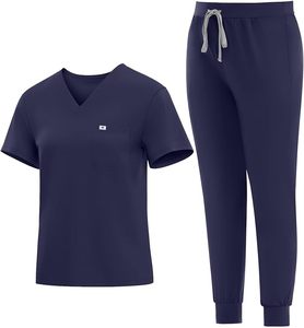 OEM Wholesale Spandex/Polyester Woven Unisex Hospital <b>Scrub</b> <b>Sets</b> with Needle Detection & Seamless Fusing 2-Piece <b>Scrub</b> <b>Set</b> - Product Image 2