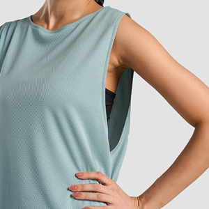 Top Deportivo de Alta Calidad para Mujer, Sin Mangas, Espalda Abierta con Nudo, Estilo Racerback, para Yoga, Secado Rápido, Holgado, para Gimnasio - Product Image 6