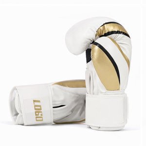 En gros, Mitaines de boxe et de kickboxing en cuir, noires et blanches, ventilées, pour l'entraînement et la cible - Product Image 3