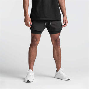 Pantalones Cortos Deportivos 2 en 1 para Hombre, Transpirables, de Verano, para Gimnasio, Cintura Elástica, Casuales, de Secado Rápido, para Correr - Product Image 5