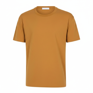 Camiseta Premium Amarillo Mostaza 100% Algodón para Hombre, Oversize, Lisa, al por Mayor, Cuello Redondo, Casual, Estilo Urbano, de Gran Gramaje - Product Image 4