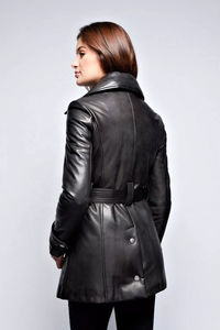 Chaquetas de Cuero PU para Mujer, a la Moda, Coloridas, Elegantes, Ajustadas, Ropa de Abrigo para Otoño e Invierno, Abrigo de Cuero Moderno Personalizado - Product Image 3