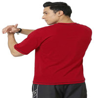 T-shirt à manches courtes pour homme, coupe classique, couleur unie, col rond, décontracté, tricoté, 100% coton, respirant, anti-rides, séchage rapide