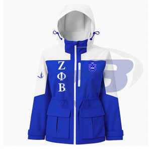 Veste de pluie Zeta Phi Beta ZPB Sorority, veste softshell à capuche, veste varsity de haute qualité, veste imperméable pour femmes - Product Image 2