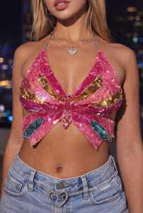 Beaded Moon <b>Face</b> Cloud Fringe Patch Embroidery Sequin Silver Plated Luxury Body Jewelry for Women - Product Image 2