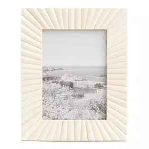 Natural Bone <b>Photo</b> <b>Frame</b> with Agate Inlay Handmade <b>Square</b> Shape Customizable Size for Home Use - Product Image 1