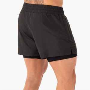 Pantalones Cortos Deportivos para Hombre, de Verano, para Gimnasio, Fitness, Secado Rápido, Transpirables, Elásticos, para Entrenamiento, Deportes al Aire Libre, Correr, Doble Capa - Product Image 3