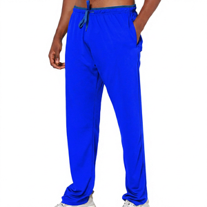 Pantalon de survêtement gris pour homme, élastique, avec cordon de serrage, poches latérales, décontracté, respirant, imperméable, écologique, coupe droite, léger, tissé - Product Image 4