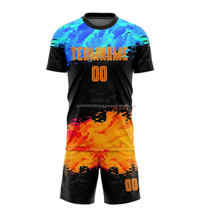 Maillots de football pour hommes adultes imprimés par sublimation uniformes 100% polyester séchage rapide et respirant couleurs personnalisées vêtements de sport de football - Product Image 4