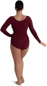 Maillot de Ballet para Niñas, de Terciopelo, Manga Larga, Azul Marino, para Entrenamiento de Danza y Gimnasia, con Cintura Elástica - Product Image 3