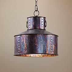 Lámpara Colgante de Metal Rústica, Redonda, Hecha a Mano, Decoración para el Hogar, para Sala de Estar - Product Image 2