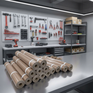 Tissu en fibre de verre enduit de <span class=keywords><strong>PTFE</strong></span>, tissu en fibre de verre antiadhésif résistant à la chaleur pour équipement de thermoscellage - Product Image 1