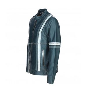 Men's Premium Lambskin <b>Leather</b> Bomber <b>Jacket</b> Motorcycle Rider Fashion Export Quality Manufacturer - Product Image 5