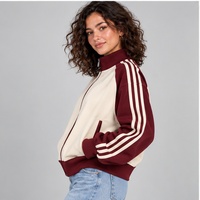 Vente en gros de vestes de survêtement personnalisées pour femmes, sweat-shirts color block bordeaux et crème, sweats à capuche de course pour femmes, streetwear très vendus