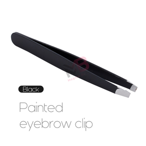 Pince à épiler pour sourcils et cils, outil de beauté pour l'épilation, en acier inoxydable, outil de maquillage à pointe inclinée, certifié CE - Product Image 2