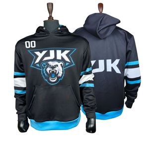 Sudadera con Capucha Personalizada al por Mayor de Fábrica para Hombre, Corte Regular, Tejido de Spandex/Poliéster Transpirable, Estampado de Goma en Relieve en la Parte Delantera - Product Image 1