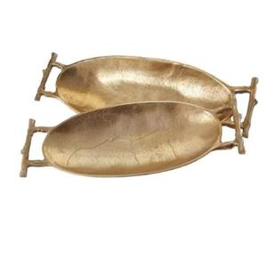 Bandeja de Servicio Decorativa para Mesa de Comedor con Acabado Antiguo de Estilo Único, Bandeja de Metal para Servir Alimentos de Calidad Estándar - Product Image 2