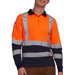 Men Polyester Cotton Safety Work Full Sleeve Shirt With Reflective <b>Strip</b> Work Wear in Best Price - Product Image 3