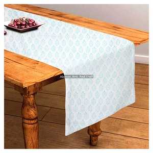 Floral Hand Block Printed Cotton Dining Table <b>Runners</b> For Sale At Best Price For Wedding Events Home Decor Outdoor Use - Product Image 1