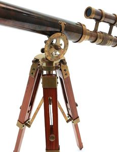 Telescopio victoriano de doble tubo de Latón (1915) de 14 pulgadas con trípode – Telescopio náutico antiguo para decoración del hogar u oficina - Product Image 3
