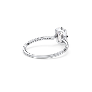 Bague de fiançailles REYES en moissanite taille radiant de 1,09 carat en argent sterling 925, certifiée GRA, accessoires bijoux pour femme - Product Image 4