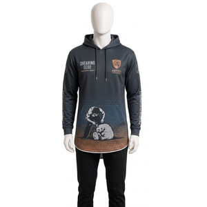เสื้อฮู้ดขนแกะแบบยาวสั่งทำพิเศษ OEM ODM อุ่นสบาย ระบายอากาศได้ดี สไตล์ลำลอง สตรีทแวร์ จากโรงงานโดยตรง - Product Image 1
