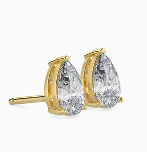 Lurba Jewels 925 Silver Tear Drop <b>Moissanite</b> Stud <b>Earrings</b> Rhodium Plated Sterling Silver Trendy Third Party Certified for - Product Image 4